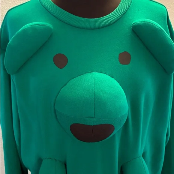 GCDS Green 3D Bear Sweatshirt